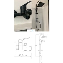 OEM Siyah Banyo Batarya Seti Mat Siyah