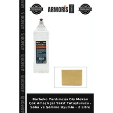 Armoris Barbekü Yardımcısı Dis Mekan Çok Amaçlı Jel Yakıt Tutuşturucu - Soba ve Şömine Uyumlu - 2 Litre