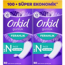 Özkaya Store Orkid Yaprak Günlük Ped Normal Süper Ekonomik Paket 100 Adet Ped