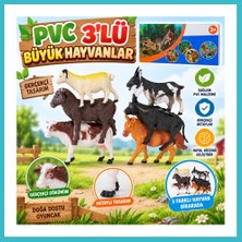 Defne Store HJ688-2 Pvc 3lü Büyük Hayvanlar Dfnbez