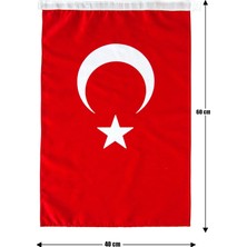 OEM Lona Sanat Türk Bayrağı 40X60 Alpaka Kumaş