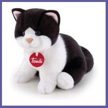 Nida Peluş Siyah Beyaz Kedi 20 cm Nıda