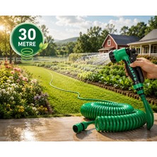 OEM 30 Metre Spiralli Hortum Seti 8 Fonksiyonlu Sulama Tabancası