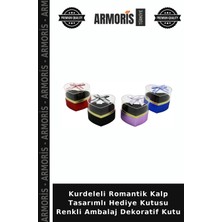 Armoris Kurdeleli Romantik Kalp Tasarımlı Hediye Kutusu Renkli Ambalaj Dekoratif Kutu