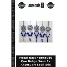 Armoris Metal Nazar Boncuğu Çan Bahçe Süsü Ev Aksesuarı Sesli Süs