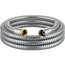Üstüner Mayaglory 2 Metre Duş Hortumu - Kırılmaz, Bükülmez ve Sızdırmaz Esnek Spiral Banyo Hortumu - Pirinç Uçlu Standart 1/2" Evrensel Bağlantı, Paslanmaz Çelik Duş Hortumu