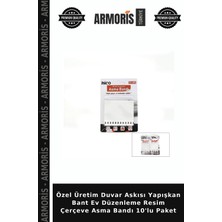 Armoris Özel Üretim Duvar Askısı Yapışkan Bant Ev Düzenleme Resim Çerçeve Asma Bandı 10'lu Paket