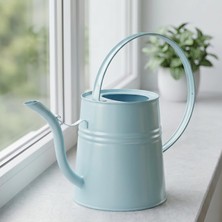Üstüner Sophia 2 Litre Metal Çiçek Saksı Sulama Kabı – Modern Dekoratif Çok Amaçlı Sulak (Açık Mavi)