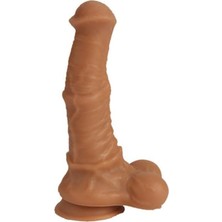 OEM Lilitushop 33 cm Et Dokulu Melez Gerçekçi Çift Katmanlı Sünnetsız Silikon Horse Power2 BDM1582M