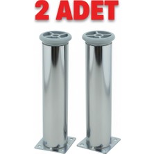Üstüner Ludıa Metal Ayarlanabilir 2 Adet Mobilya Ayağı Metal Tablalı 20CM