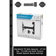 Armoris Hareketli Tv Askı Aparatı - 27-42 Inç - 72-106 cm Çelik Tutucu Esnek Aparat Duvar Askılığı