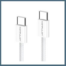 Bezos Konfulon DC130 2m 60W Type-C To Type-C Örgülü Hızlı Şarj Kablosu - Beyaz Agc