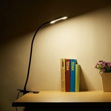 OEM Robeve Akrobat Masa Lambası USB Girişli Göz Koruyucu Klipsli Masaya Sabitlenen Ayarlanabilir Işık Seviyesi Çok Fonksiyonlu LED Masa Lambası Sarı Beyaz Gün Işığı 3 Modlu Masa Lambası Çalışma Lambası