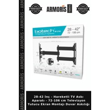 Armoris 28-42 Inç - Hareketli Tv Askı Aparatı - 72-106 cm Televizyon Tutucu Ekran Montajı Duvar Askılığı