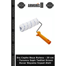 Armoris Dış Cephe Boya Rulosu - 20 cm - Turuncu Saplı Tadilat Ürünü Duvar Boyama Inşaat Aleti
