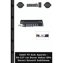 Armoris Sabit Tv Askı Aparatı - 56-127 cm Duvar Askısı Ofis Gereci Güvenli Sabitleme