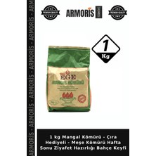 Armoris 1 kg Mangal Kömürü - Çıra Hediyeli - Meşe Kömürü Hafta Sonu Ziyafet Hazırlığı Bahçe Keyfi