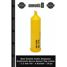 Armoris Özel Üretim Tamir Ekipmanı Elektronik Devre Gereci Tüp Lehim - 1.2 mm Tel - 5 Kanallı - 10 gr