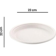 OEM Roll-Up Nature Ekolojik Karton Kağıt Parti Tek Kullanımlık Tabak - 22 Cm. - 25 Adetlik 1 Paket