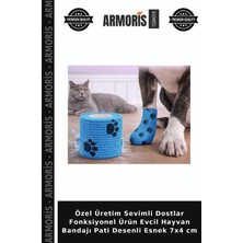 Armoris Özel Üretim Sevimli Dostlar Fonksiyonel Ürün Evcil Hayvan Bandajı Pati Desenli Esnek 7x4 cm