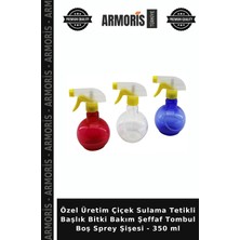 Armoris Özel Üretim Çiçek Sulama Tetikli Başlık Bitki Bakım Şeffaf Tombul Boş Sprey Şişesi - 350 ml