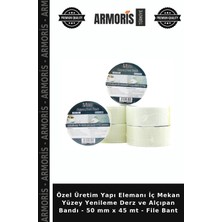 Armoris Özel Üretim Yapı Elemanı Iç Mekan Yüzey Yenileme Derz ve Alçıpan Bandı - 50 mm x 45 mt - File Bant