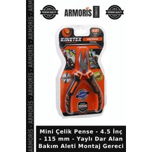 Armoris Mini Çelik Pense - 4.5 Inç - 115 mm - Yaylı Dar Alan Bakım Aleti Montaj Gereci