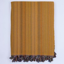 OEM Püskül Boho Çift Kişilik Yatak Örtüsü ve Pike |%100 Pamuklu Ince Hafif Yazlık Battaniye &amp; Dekoratif Koltuk Örtüsü | Çok Amaçlı Çeyizlik Günlük Kullanım (Hardal, 200X250 cm Çift Kişilik Pike)