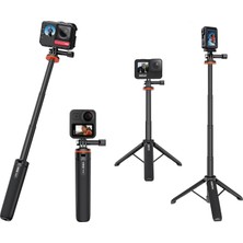 Gy Atelier 20.1 Inç Uzatılabilir Mini Gopro Tripod, Taşınabilir Özçekim Sopa Pole Kamera Tripodlar Gopro Max Hero 12 11 10 9/djı Action 5 Pro 4 3/INSTA360 Ace Pro Eylem Kamera Tripod Aksesuarı