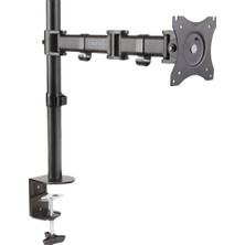 Gy Atelier Monitör Tutucu - Masa Kelepçesi - 1 Monitör - 27 Inçe Kadar - 1x 8 Kg'a Kadar - Vesa 75X75, 100X100 - Siyah