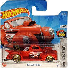 OEM Hot Wheels - ´40 Ford Pickup - Hw Drag Strip 1/10 - HCX61 - Short Card - Edelbrock - Kırmızı - Mattel 2022