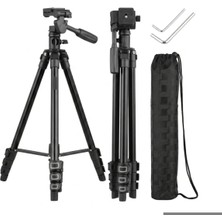 T02 Profesyonel Tripod Çok Fonksiyonlu 360° Döner Başlık Alüminyum Gövde (154 Cm) Taşıma Çantalı