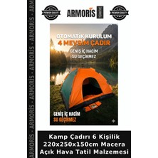 Armoris Kamp Çadırı 6 Kişilik 220X250X150CM Macera Açık Hava Tatil Malzemesi