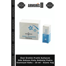 Armoris Özel Üretim Pratik Kullanım Oda Kokusu Kutu Ambalaj Pudra Esansiyel Koku - 10 ml - Esans Yağ