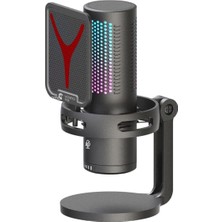 Gy Atelier Gm7 Profesyonel Rgb USB Kondansatör Mikrofon, Kardioid, Masaüstü Standı, Vlog Canlı Yayın Stüdyo