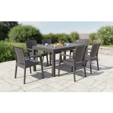 Gy Atelier Mandella Show Rattan 90 x 150 Masa Takımı