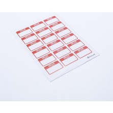 OEM Bimotif Sticker, Hello My Name Is Isimlik, Okul Etiketi, 4.5x3 Cm, 180 Adet (10 Sayfa) Tek Ebat