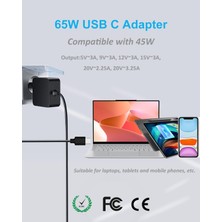 OEM Dtk 65W USB C Dizüstü Bilgisayar Güç Kaynağı Lenovo Hp Dell Samsung Asus Huawei Matebook Şarj Kablosu Type C Adaptörü