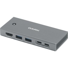 OEM Dark USB 3.1 Type-C 10IN1 Ethernet/hdmı/vga/tf Sd Kart Okuyucu/usb 3.0/kulaklık Çoklayıcı Dönüştürücü Çevirici HUB(DK-AC-U31X35)