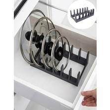 OEM Beylini 6 Bölmeli Tencere Kapağı ve Tabak Düzenleyici Çekmece Içi Organizeri Yıkanabilir Tava Sahan Organizer