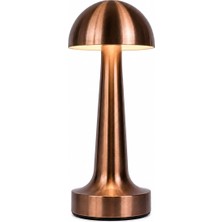 OEM Robeve Şarjlı Dokunmatik Metal Masa Lambası Bronz Red | 3 Renk Işık, Ayarlanabilir Parlaklık, Kablosuz LED Gece Lambası | Ev, Ofis, Kafe, Restoran ve Yatak Odası Dekoratif Aydınlatma