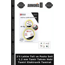 Armoris 2'li Lehim Teli ve Pasta Seti - 1.2 mm Tamir Takımı Hobi Tamiri Elektronik Tamirat