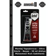 Armoris Montaj Yapıştırıcısı - Ultra Güçlü - Beyaz - 50 ml Atölye Malzemesi Hızlı Sabitleme