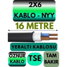 OEM Öznur 2x6 Nyy Yeraltı Kablosu, 16 Metre