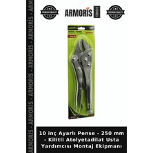 Armoris 10 Inç Ayarlı Pense - 250 mm - Kilitli Atolyetadilat Usta Yardımcısı Montaj Ekipmanı