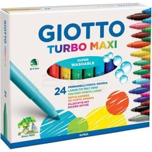 OEM Giotto Turbo Maxi Jumbo Keçeli Kalem Seti, 24'lü, Renkli