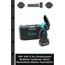 Armoris 36V 5AH 6 Inç Profesyonel Budama Testeresi Şarjlı Düzenleme Bakım Taşınabilir
