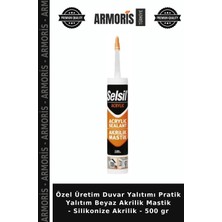 Armoris Özel Üretim Duvar Yalıtımı Pratik Yalıtım Beyaz Akrilik Mastik - Silikonize Akrilik - 500 gr