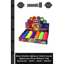 Armoris Özel Üretim Eğlence Vakti Çocuk Eğlencesi Kirpi Dikenli Top Oyuncak - Işıklı - Sesli - Renkli