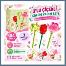 Bezos 3’lü Çiçekli Kalem Yapım Seti 104 Parça Bbz